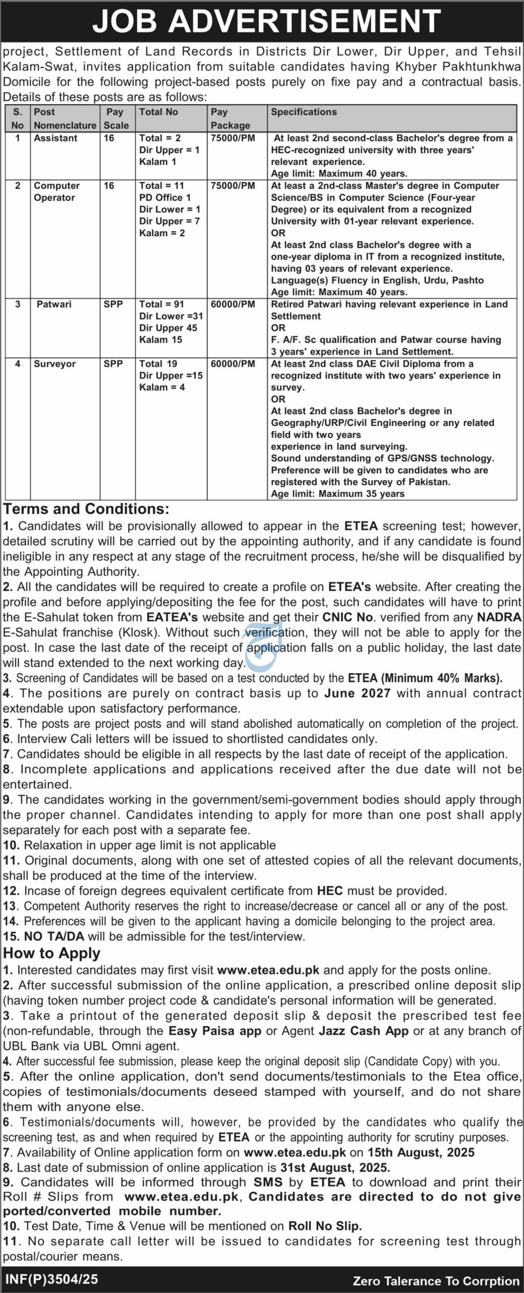 ETEA Jobs 2025